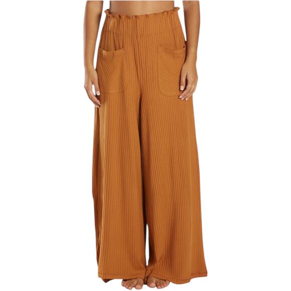 Free People Pants - Free People Blissed Out Wide Leg Pants SZ M Yellow Womens Casual Comfort Travel